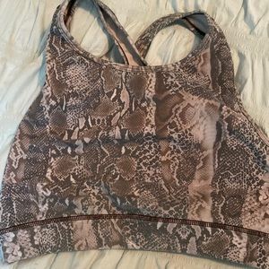 EUC snakeskin sports bra